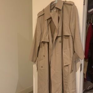 Vintage Saks Fifth Avenue Tan Trench Coat